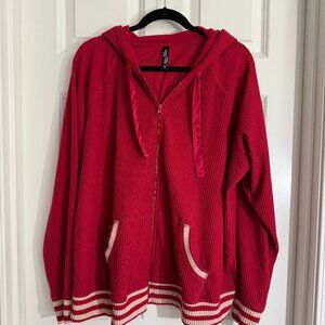 Heavy Hacci Rib Zip Lounge Hoodie